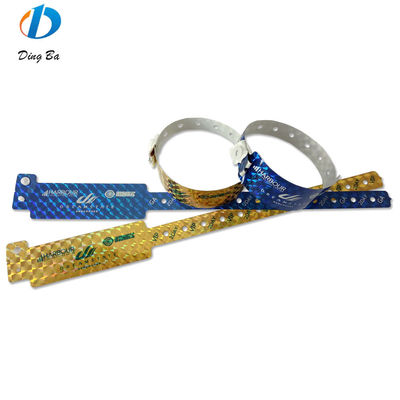 Brazalete de PVC con logotipo personalizado de moda y antialérgico para la identificación del evento
