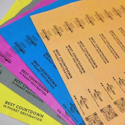 Pulseras de papel impermeables para eventos 250*25mm/250*19mm Duraderas y resistentes al desgarro