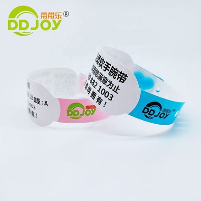 Logotipo personalizado DDJOY Impermeable Disponible Brazalete de identificación térmica para eventos Club de fiestas