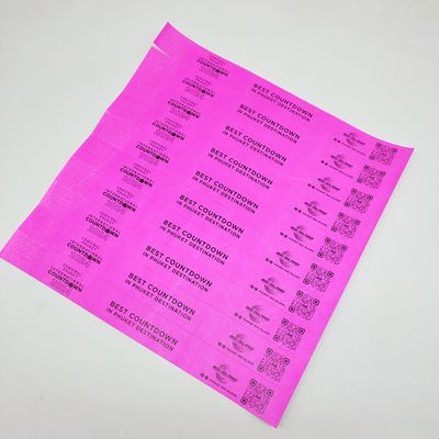 Pulseras de papel impermeables para eventos 250*25mm/250*19mm Duraderas y resistentes al desgarro