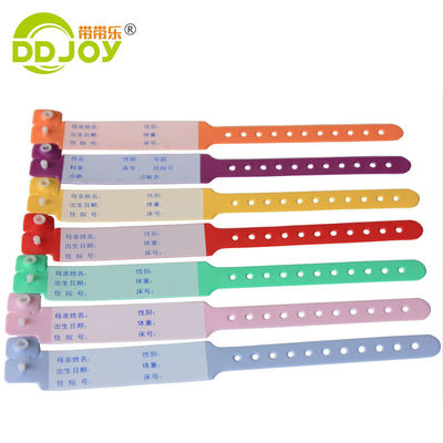 Pulsera médica suave de una sola vez personalizada para niños Color rosa 250 * 25mm Tamaño para adultos OEM