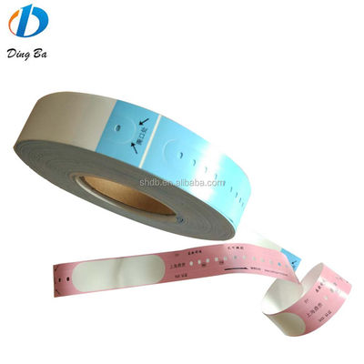 Impresión en color de papel térmico sintético de pulsera para la identificación del paciente 257 * 32mm