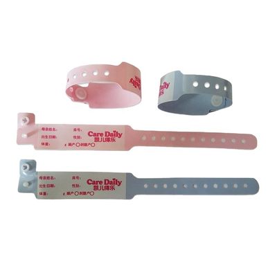 Personalizado ID de caridad del paciente del hospital Vinyl PVC pulseras con información de la banda personalizada