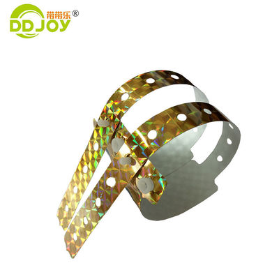 Pulsera holográfica azul personalizada para festivales y conciertos 250*25mm/250*16mm Tamaño