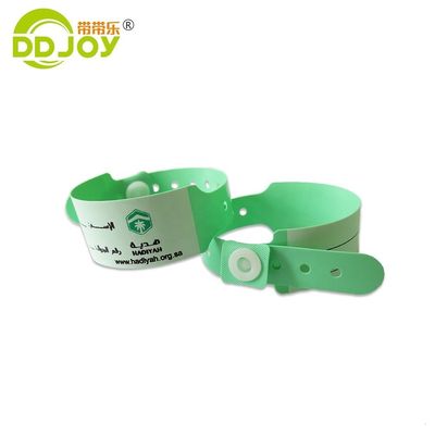 Personalizado ID de caridad del paciente del hospital Vinyl PVC pulseras con información de la banda personalizada