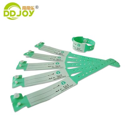 Personalizado ID de caridad del paciente del hospital Vinyl PVC pulseras con información de la banda personalizada