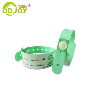 Personalizado ID de caridad del paciente del hospital Vinyl PVC pulseras con información de la banda personalizada