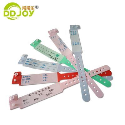 Personalizado ID de caridad del paciente del hospital Vinyl PVC pulseras con información de la banda personalizada