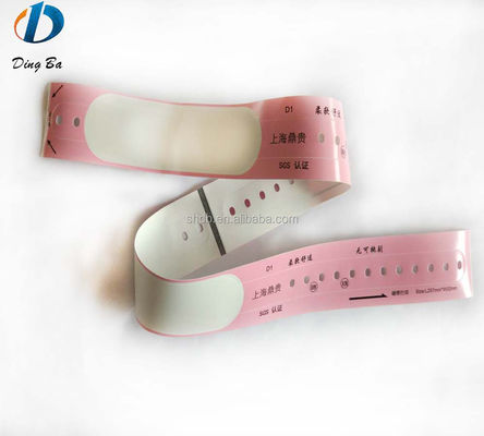 Suministros para eventos personalizados Pulsera de papel térmico desechable para hospitales
