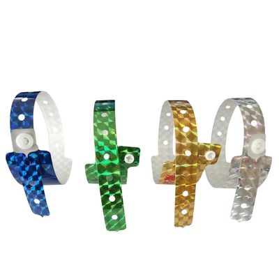 2023 Brazalete de identificación holográfica Exposición y concierto Entrada Muñequillas Brillantes
