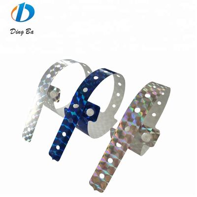 2023 Brazalete de identificación holográfica Exposición y concierto Entrada Muñequillas Brillantes