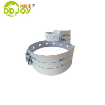 Brazalete desechable de plástico médico naranja para sistema de identificación de hospital personalizado