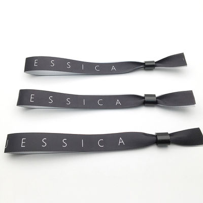 Logotipo personalizado RFID pulseras de tejido de satén para eventos y festivales Destino de los usuarios finales