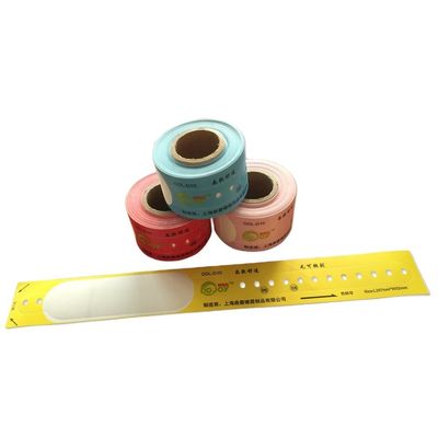 OEM personalizado de color rosa impermeable de impresión térmica de la pulsera para la identificación del paciente