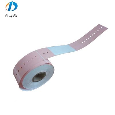 OEM personalizado de color rosa impermeable de impresión térmica de la pulsera para la identificación del paciente