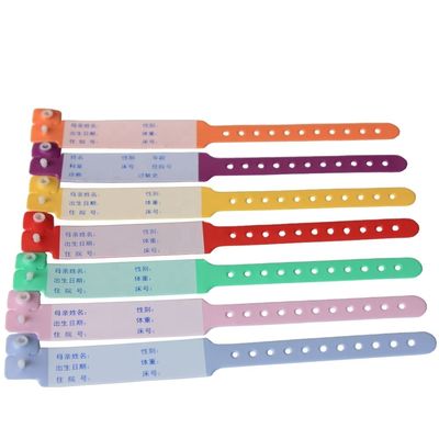 Conveniente pulsera médica desechable de identificación de PVC para la ocasión del aniversario
