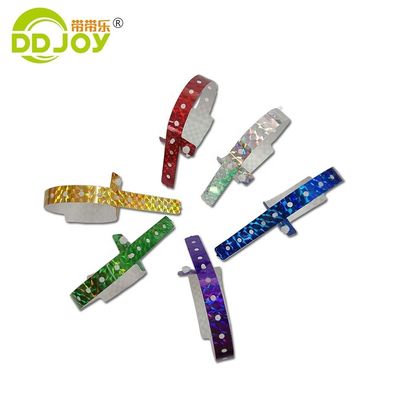 Laser Glitter Holográfico Plastico de Fiesta Brazalete de Muñeca en Verde para el evento
