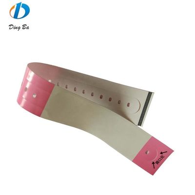 Pulsera desechable personalizada para el patio de juegos de los niños lotería a prueba de agua y duradera