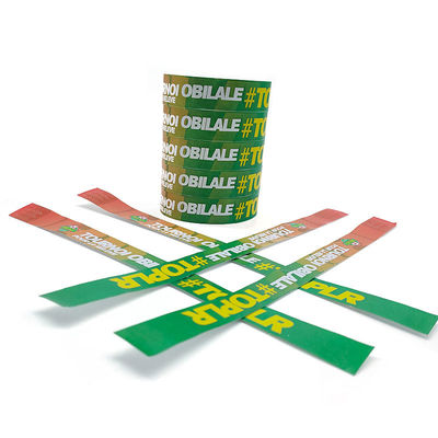 Pulseras de papel Tyvek de una sola vez para eventos Festivales Conciertos y actividades musicales