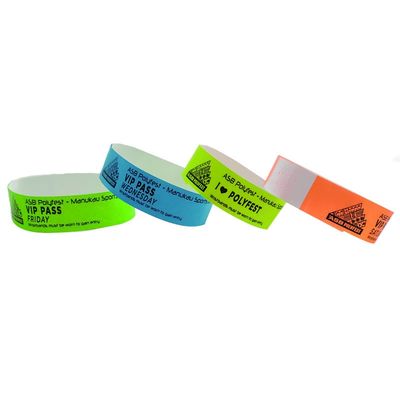 Pulseras de papel Tyvek de una sola vez para eventos Festivales Conciertos y actividades musicales