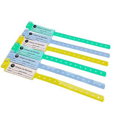 100pcs Brazaletes de identificación personalizados para el parque infantil Pulsera de paciente a prueba de agua