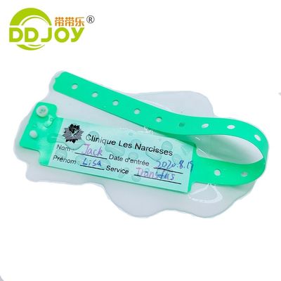 100pcs Brazaletes de identificación personalizados para el parque infantil Pulsera de paciente a prueba de agua