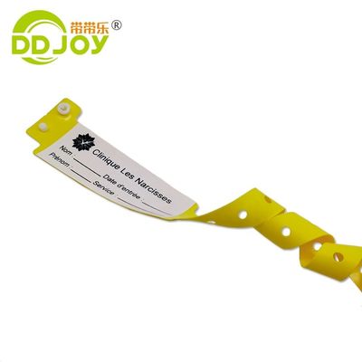 100pcs Brazaletes de identificación personalizados para el parque infantil Pulsera de paciente a prueba de agua