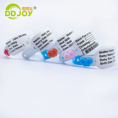 257*32mm Pulsera de impresión térmica para la identificación del paciente del hospital TNT Envío