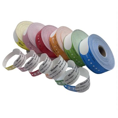 Información de los pacientes adultos de la pulsera de identificación 257 * 32mm Logotipo personalizado impermeable térmico directo
