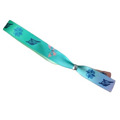 Pulsera de identificación de tejido tejido ecológico personalizado para eventos y fiestas