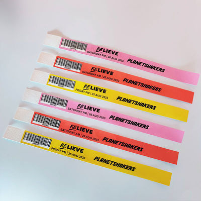 Pulseras de código QR a prueba de agua Ideal para invitados / vendedores / medios de comunicación / personal / boletos VIP
