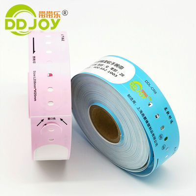 205 * 25mm de niño de papel térmico pulsera imprimible para la fabricación VIP admisión en el concierto