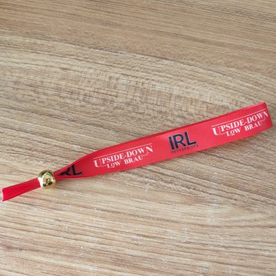 Pulsera de identificación de tejido tejido ecológico personalizado para eventos y fiestas