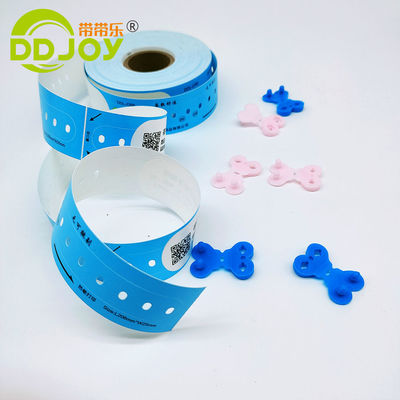 205 * 25mm de niño de papel térmico pulsera imprimible para la fabricación VIP admisión en el concierto