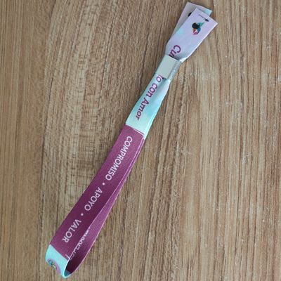 Pulsera de identificación de tejido tejido ecológico personalizado para eventos y fiestas