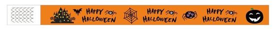 DDJOY 100pcs Happy Halloween Pulseras de papel a prueba de agua Tyvek Brazaletes para Parques