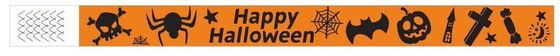 DDJOY 100pcs Happy Halloween Pulseras de papel a prueba de agua Tyvek Brazaletes para Parques