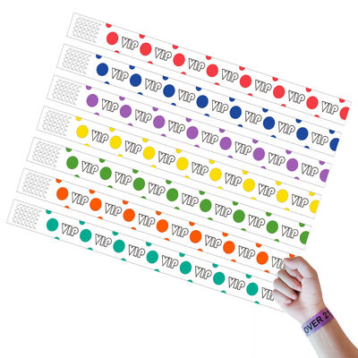 Compañía de regalos Eventos 100pcs Cuenta pulsera de papel de una sola vez pulseras VIP con logotipo