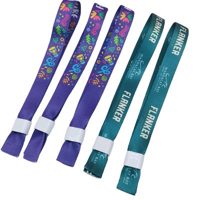 Pulsera de identificación para eventos de festivales DDJOY Tela de bloqueo de dirección única de tela de poliéster