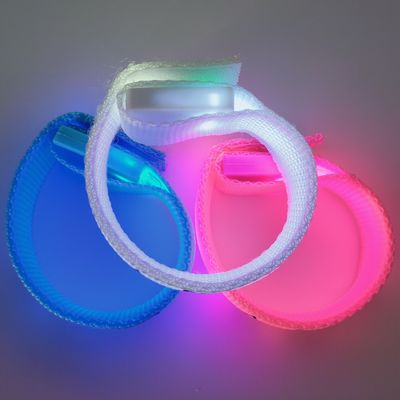 255.16*20mm Impresión personalizada de pulsera LED para fiestas y eventos que brillan en la oscuridad