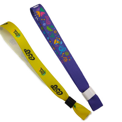Pulsera de identificación para eventos de festivales DDJOY Tela de bloqueo de dirección única de tela de poliéster