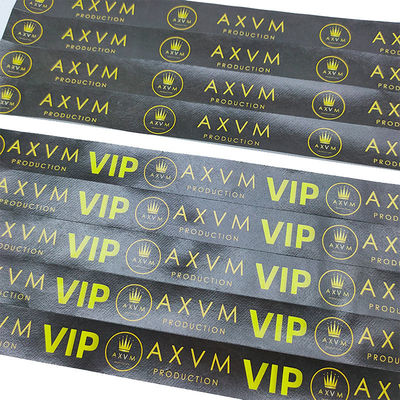 Boletos de identificación impermeables y logotipo personalizado Tyvek pulseras esenciales para eventos festivales