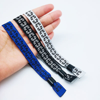 Bandas de pulsera de tela impresa resistentes a la lágrima para festivales de música y entrada de hoteles