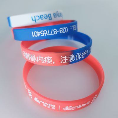 Pulsera de silicona impermeable naranja brillante en oscuro pulsera personalizada regalo de pulsera