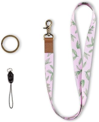 Impresión de seguridad personalizada Poliéster cuello cordones con porta tarjetas llavero teléfono móvil