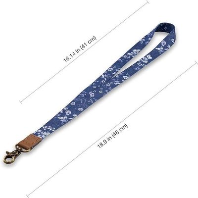 Impresión de seguridad personalizada Poliéster cuello cordones con porta tarjetas llavero teléfono móvil