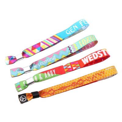 Polyester a medida Fiesta Brazalete tejido Brazalete de tela Tejido Brazaletes TNT Envío