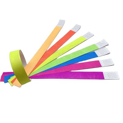 Tyvek Bracelets personalizados con cierre adhesivo fuerte