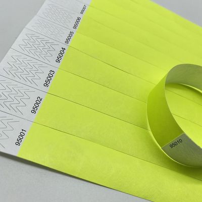 Tyvek Bracelets personalizados con cierre adhesivo fuerte