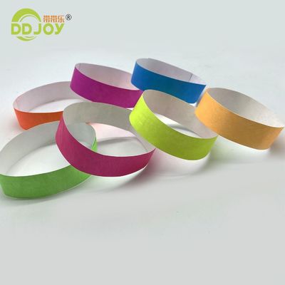 Tyvek Bracelets personalizados con cierre adhesivo fuerte